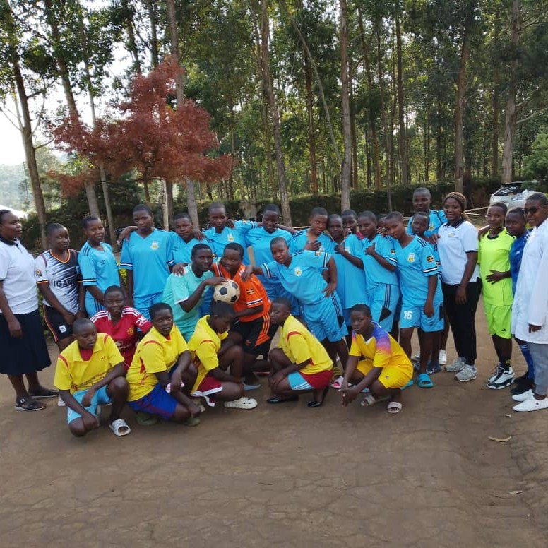 Students joining soccer galla